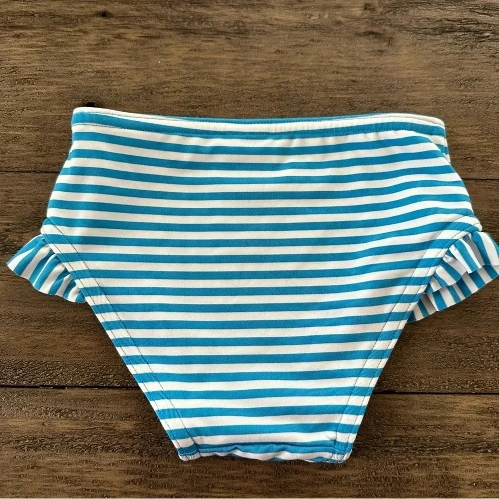 Coolibar Baby Girls 6-12 months Turquoise Striped Bikini Bottom Swimsuit UPF 50+